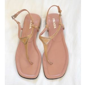 PRADA flat sandals size 39
